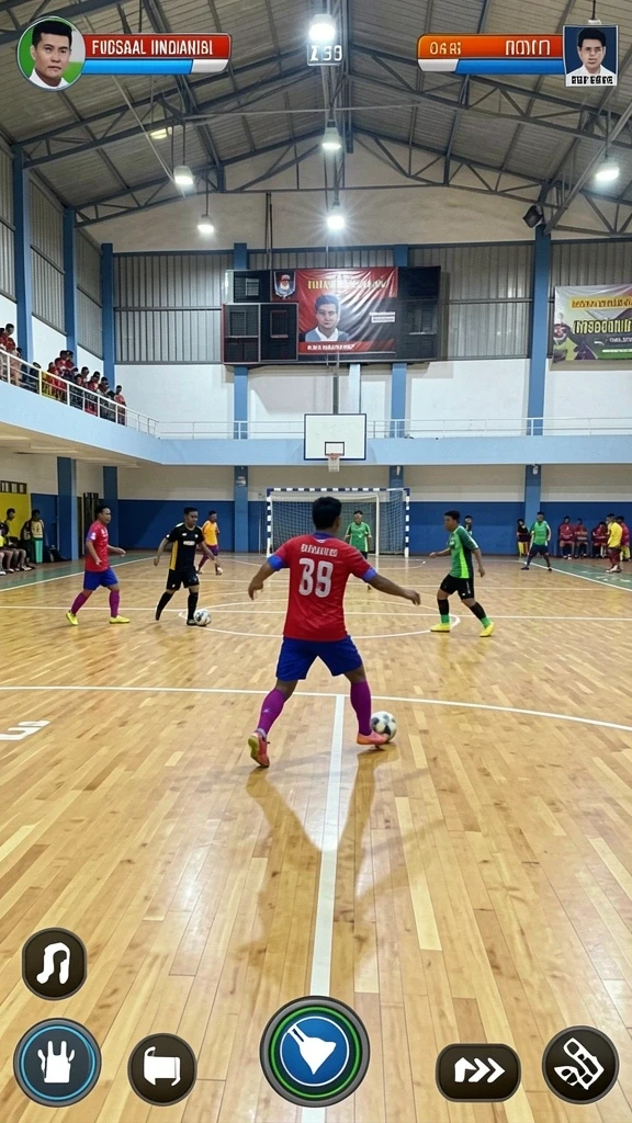 Karakter utama dalam aksi yang mendebarkan.