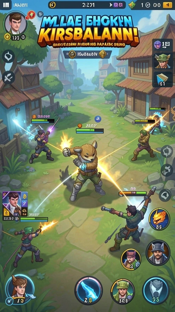 Screenshot aksi seru dari level yang menantang.