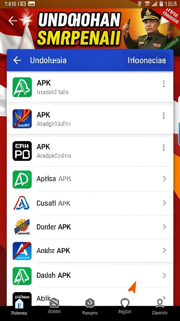 Screenshot menunjukkan berbagai mode permainan yang tersedia.
