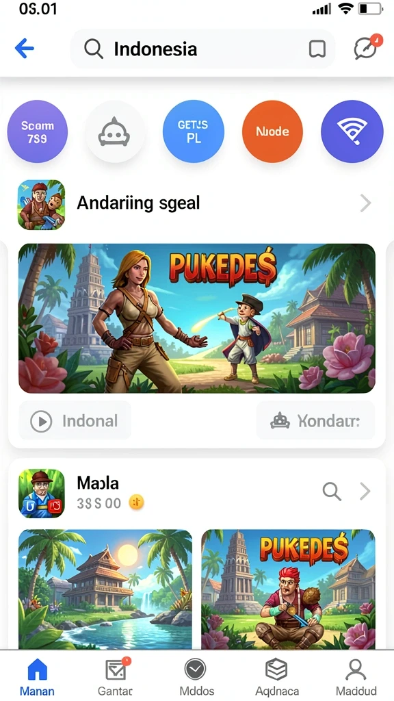 Berbagai kategori pertanyaan tersedia untuk dijelajahi.