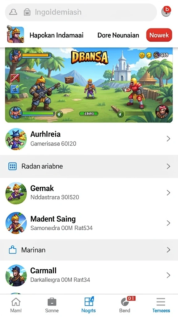 Screenshot 2: Pemandangan meja poker dengan pemain aktif.