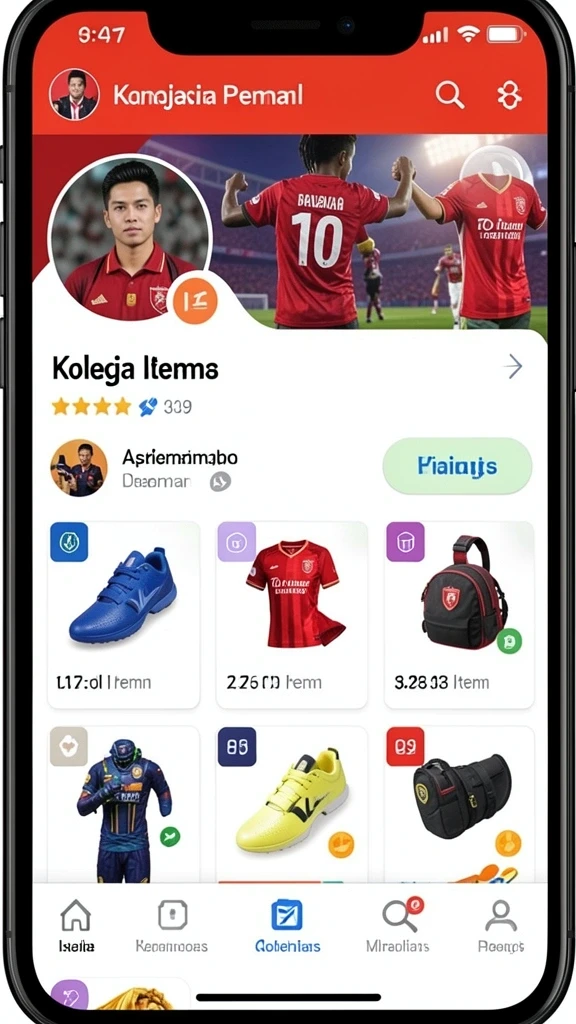 Tampilan awal yang colorful dan menarik.