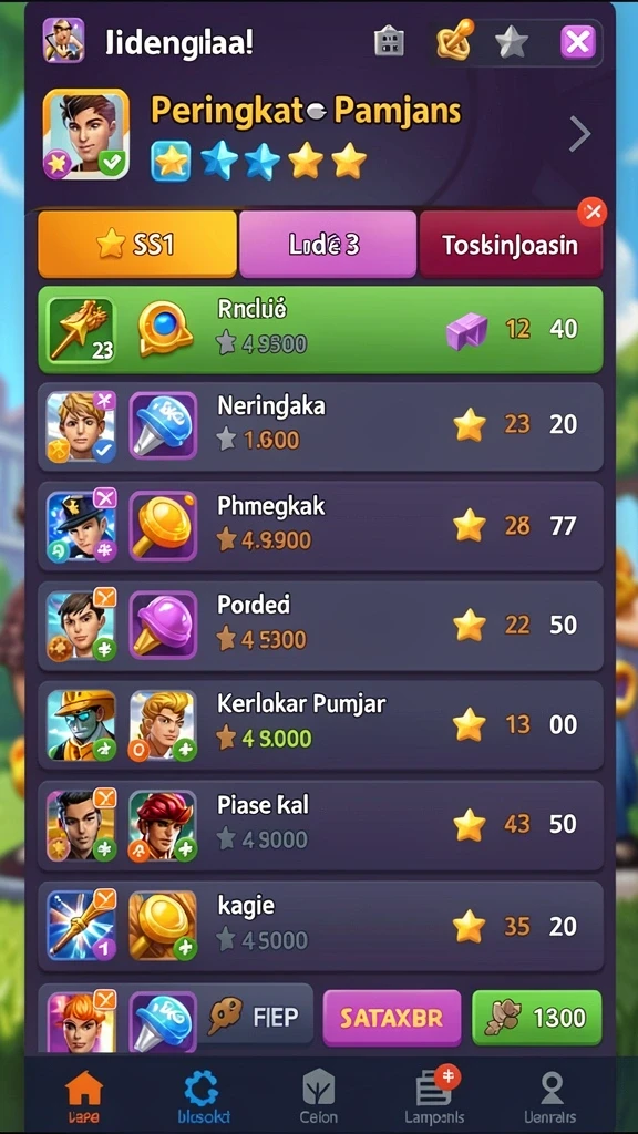 Karakter unik dengan kemampuan masing-masing.