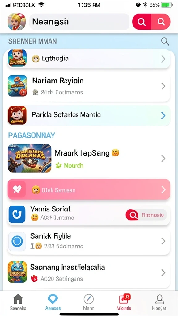 Berbagai mode permainan yang bisa dipilih.